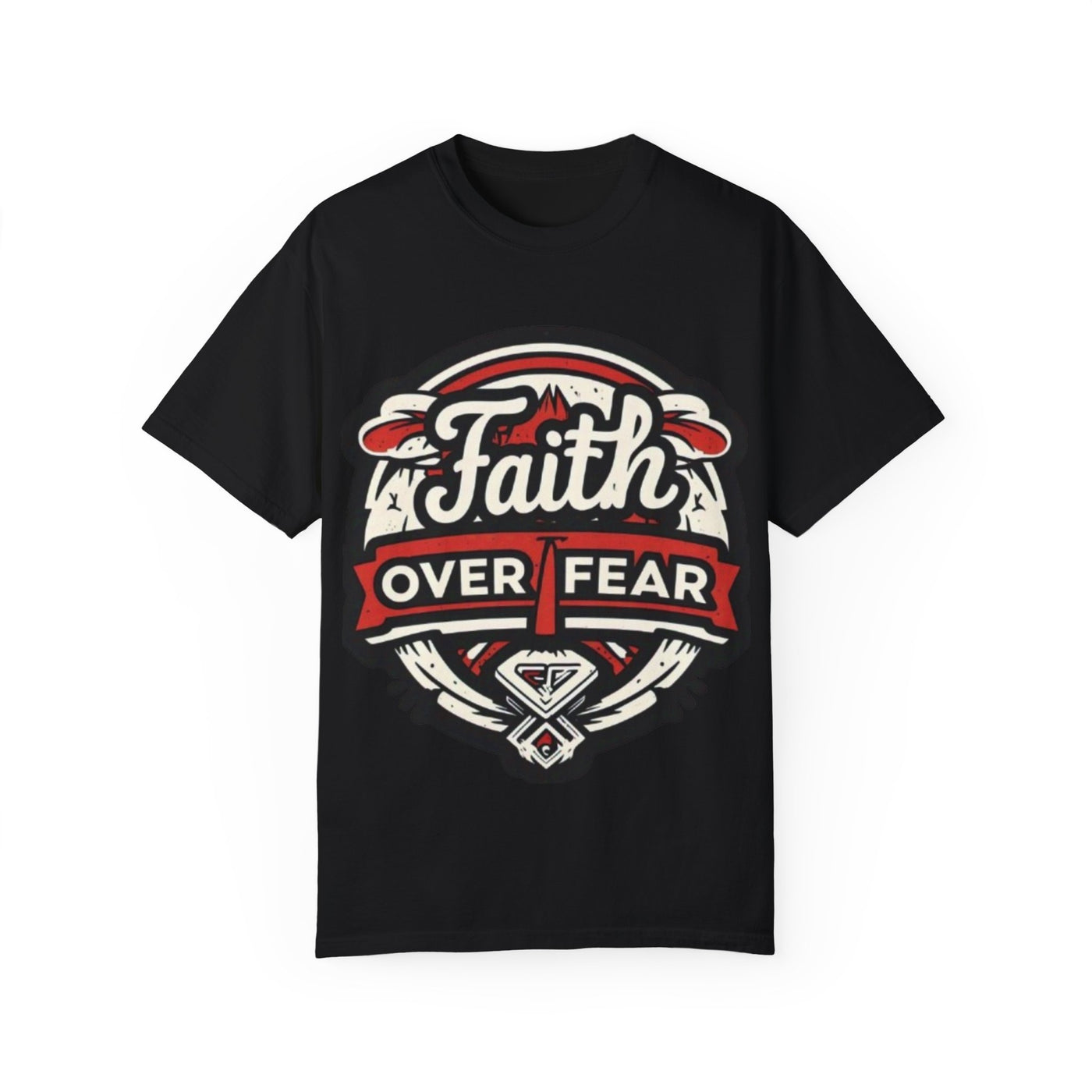 Faith Over Fear Unisex Garment-Dyed T-Shirt - Inspirational Graphic Tee for Everyday Wear