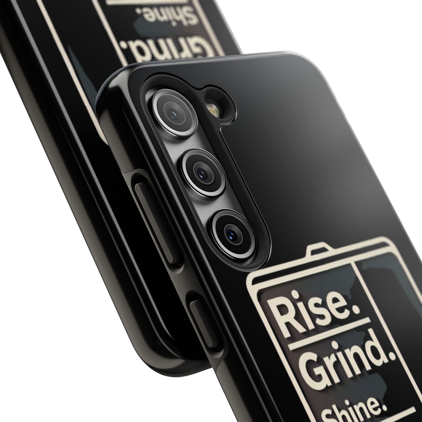 Motivational Tough Phone Case - 'Rise. Grind. Shine. Repeat.' - Durable Protection for Hustlers