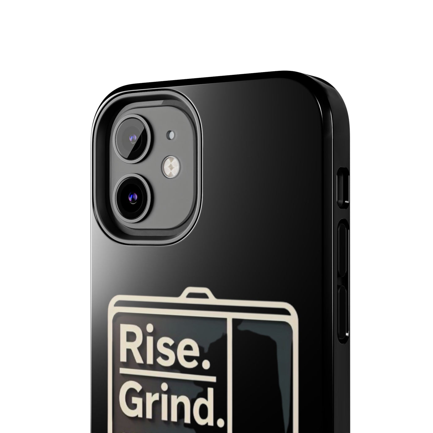 Motivational Tough Phone Case - 'Rise. Grind. Shine. Repeat.' - Durable Protection for Hustlers