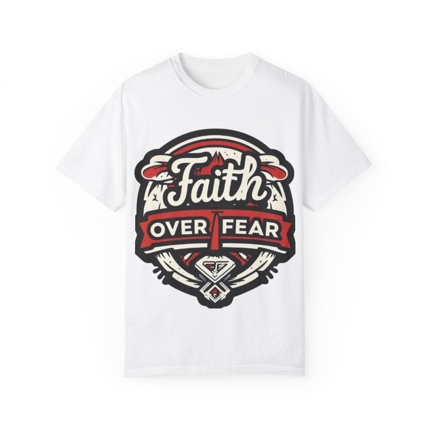 Faith Over Fear Unisex Garment-Dyed T-Shirt - Inspirational Graphic Tee for Everyday Wear