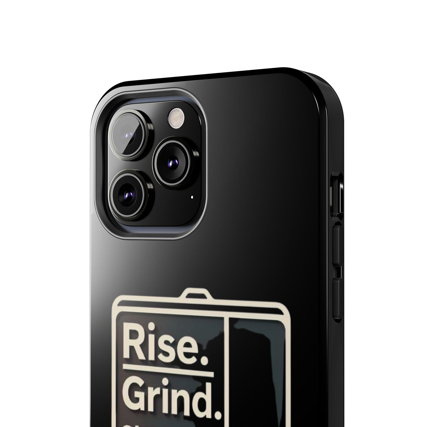 Motivational Tough Phone Case - 'Rise. Grind. Shine. Repeat.' - Durable Protection for Hustlers