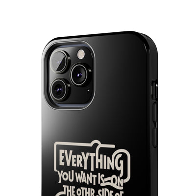 Motivational Tough Phone Case - "Everything You Want is on the Other Side of Consistency"