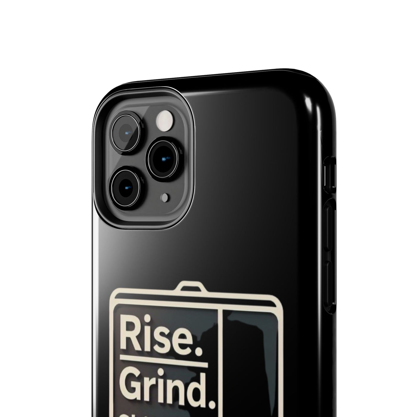 Motivational Tough Phone Case - 'Rise. Grind. Shine. Repeat.' - Durable Protection for Hustlers