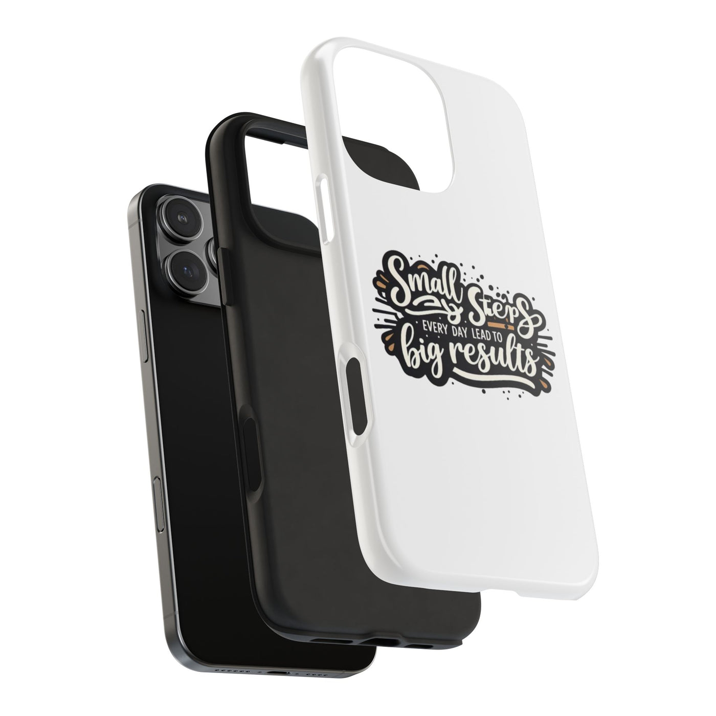 Motivational Tough Phone Case - "Small Steps Every Day Lead to Big Results"