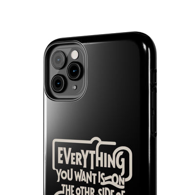 Motivational Tough Phone Case - "Everything You Want is on the Other Side of Consistency"