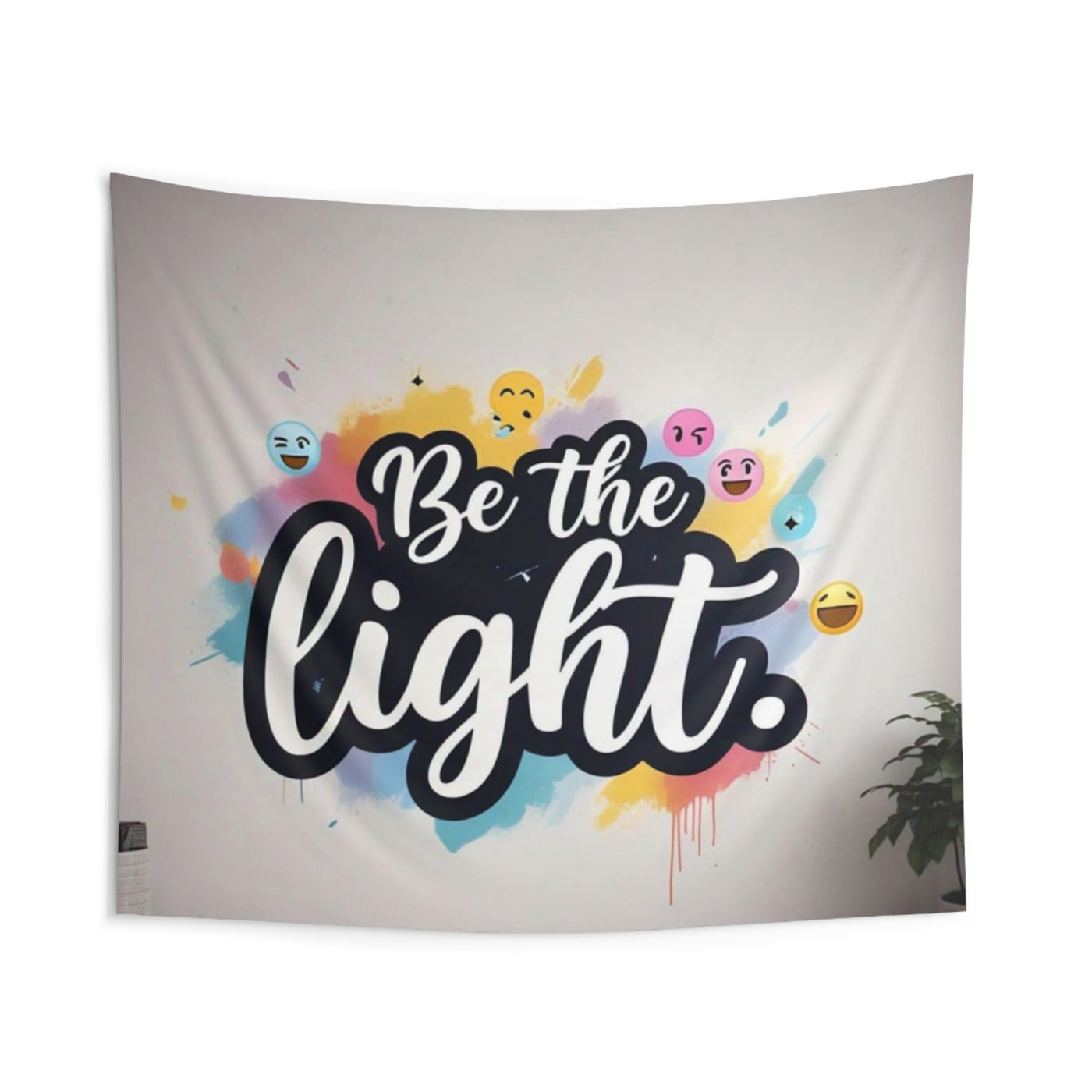 Inspirational Indoor Wall Tapestry - 'Be the Light' | Motivational Home Decor