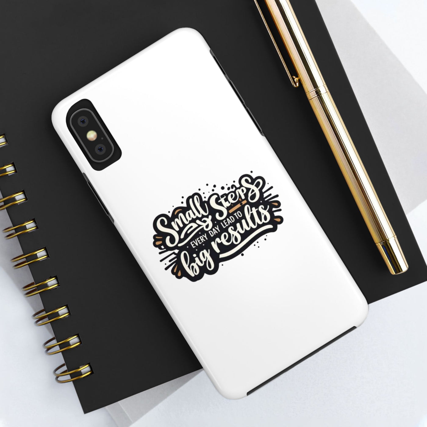 Motivational Tough Phone Case - "Small Steps Every Day Lead to Big Results"