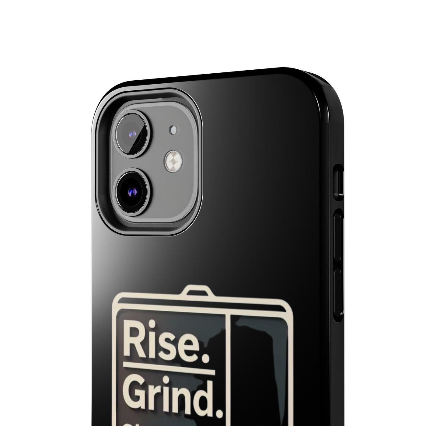 Motivational Tough Phone Case - 'Rise. Grind. Shine. Repeat.' - Durable Protection for Hustlers