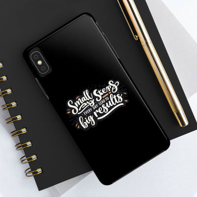 Motivational Tough Phone Case - 'Small Steps, Every Day Leads to Big Results'