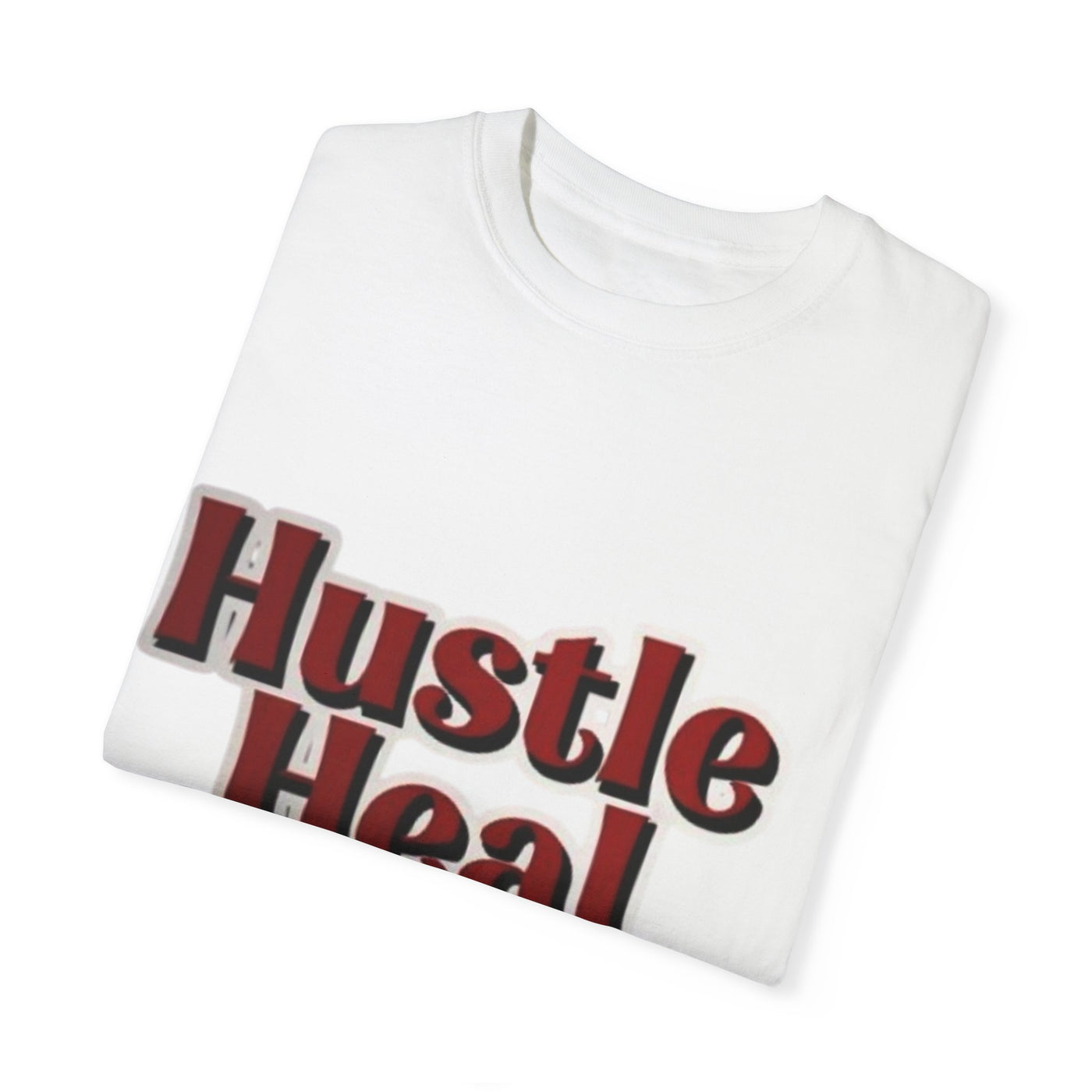 Hustle Heal Repeat Unisex Garment-Dyed T-Shirt - Motivational Tee for Entrepreneurs and Wellness Enthusiasts