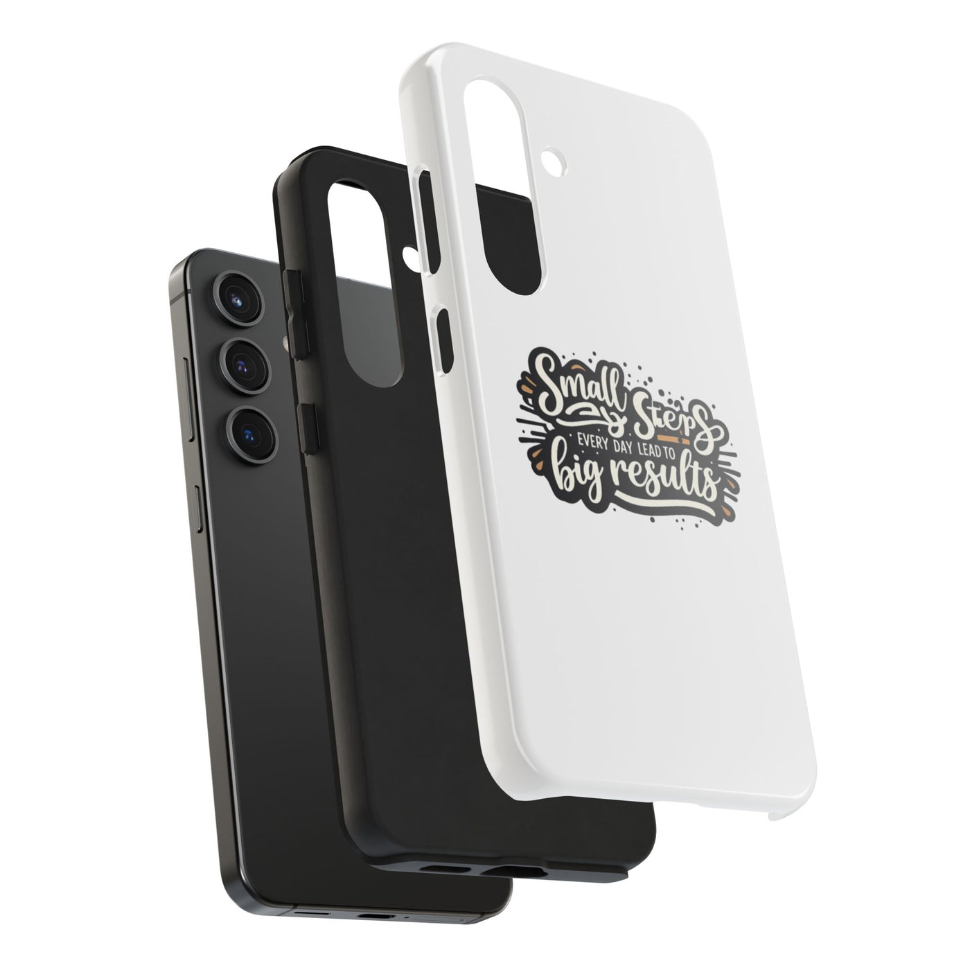 Motivational Tough Phone Case - "Small Steps Every Day Lead to Big Results"