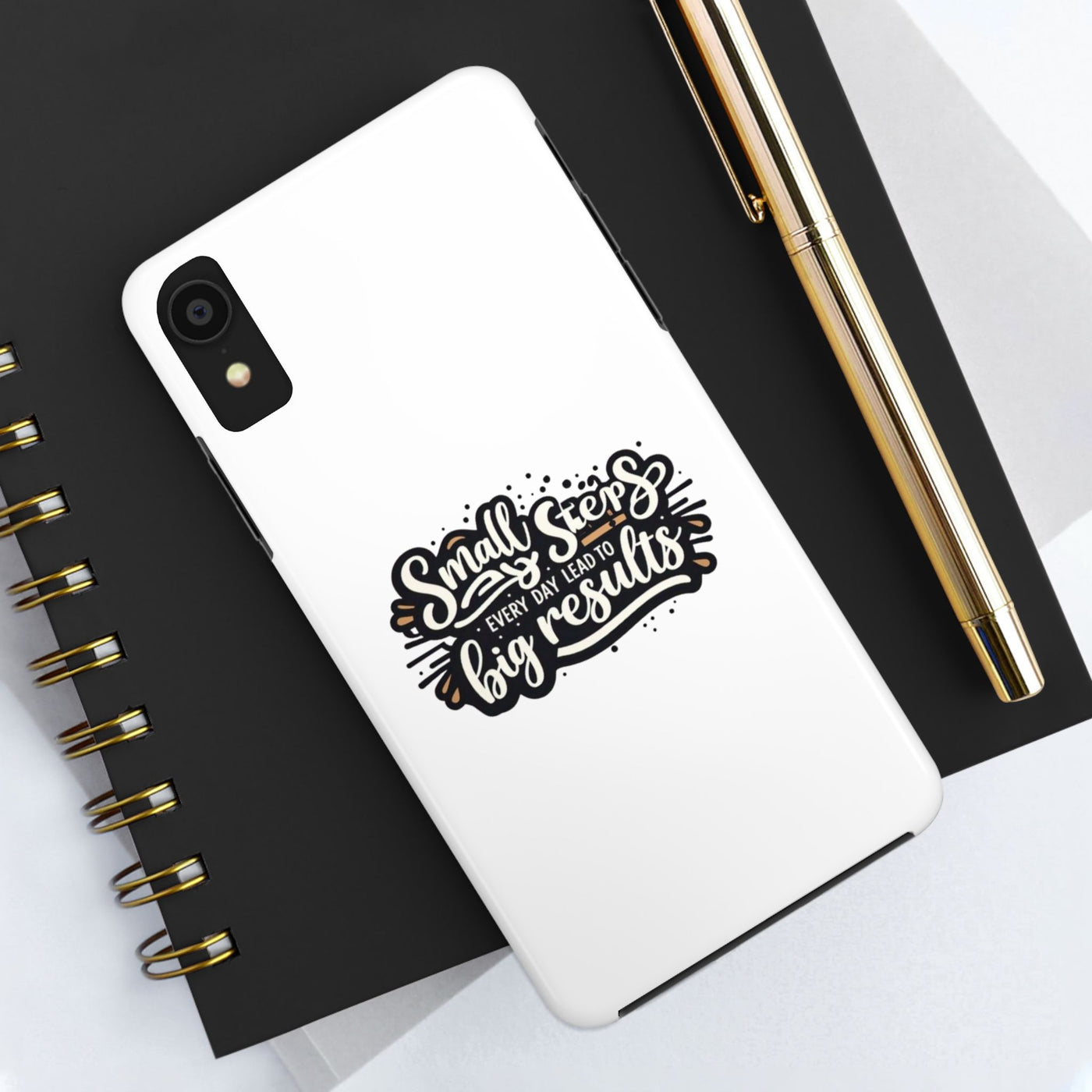 Motivational Tough Phone Case - "Small Steps Every Day Lead to Big Results"