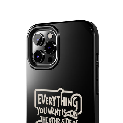 Motivational Tough Phone Case - "Everything You Want is on the Other Side of Consistency"