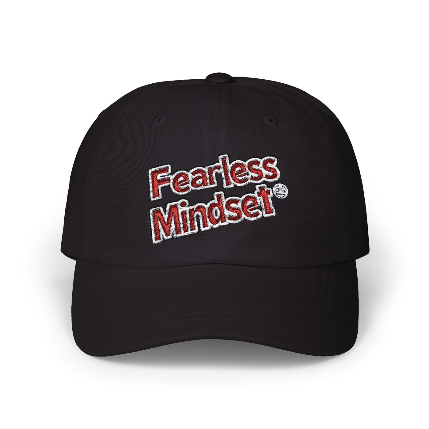 Fearless Mindset Classic Dad Cap - Black Adjustable Hat for Motivated Individuals