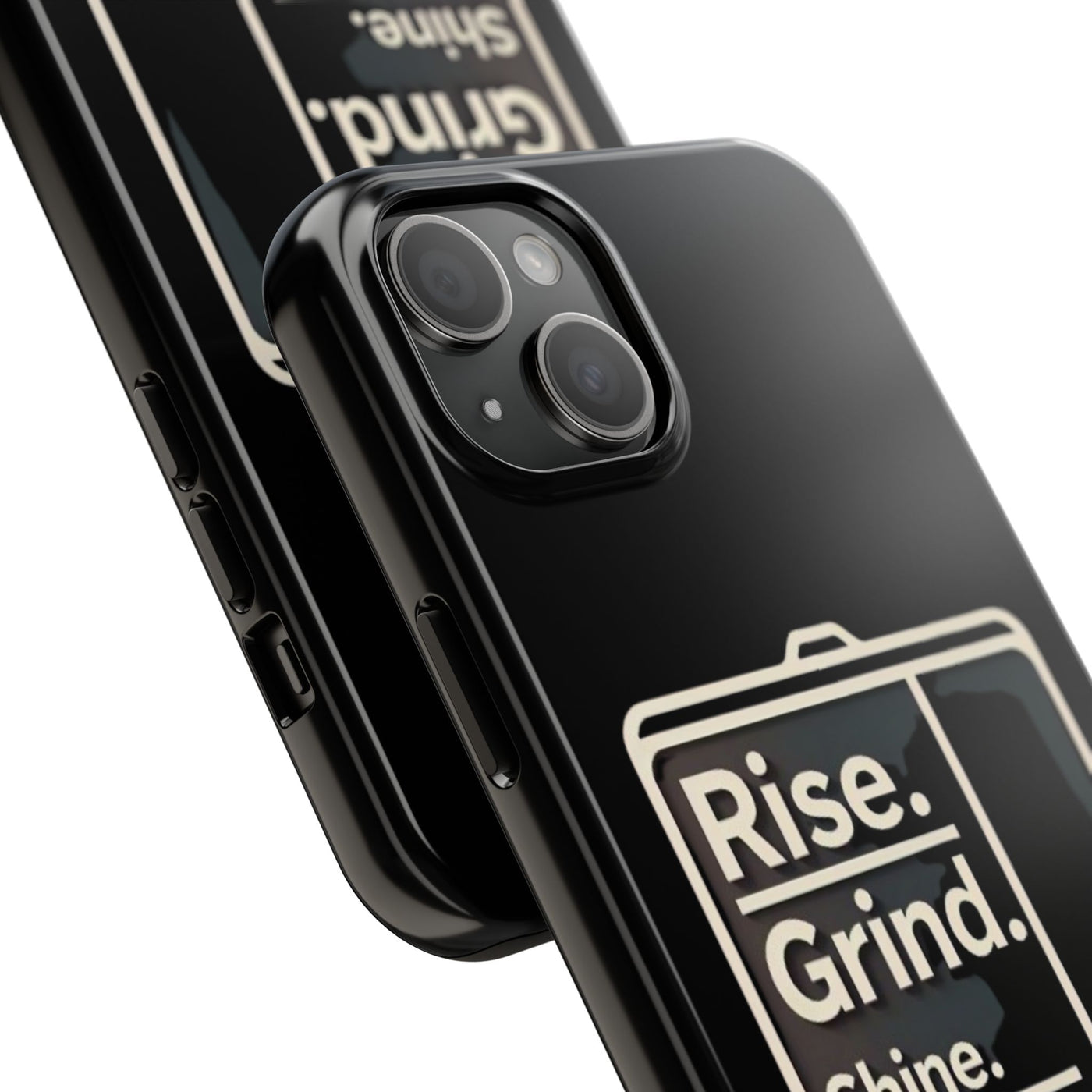 Motivational Tough Phone Case - 'Rise. Grind. Shine. Repeat.' - Durable Protection for Hustlers