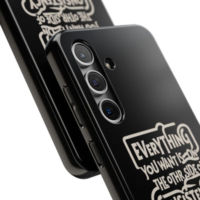 Motivational Tough Phone Case - "Everything You Want is on the Other Side of Consistency"